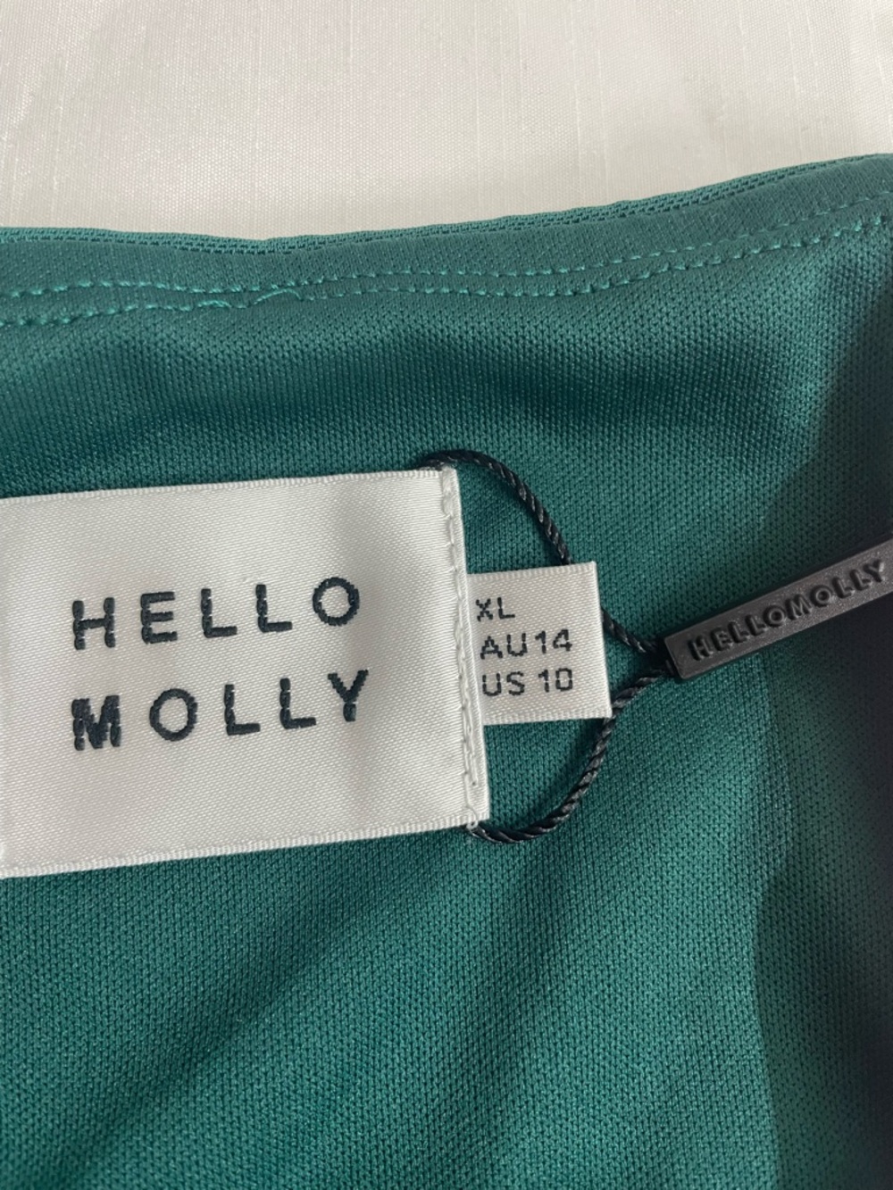 Hello Molly Women’s Satin Maxi Dress Teal Size XL US 10 - Picture 12 of 16